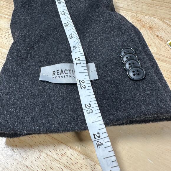 Kenneth Cole Reaction NWT Men's Raburn Wool Blend Top Coat Size 38S Dark Gray - Picture 11 of 11
